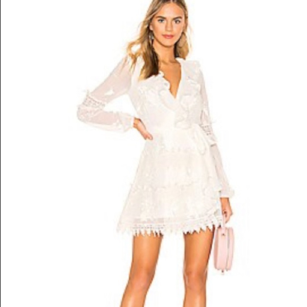 Tularosa white wrap dress